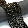 Natural Golden Sheen Obsidian Beads Strands G-K389-B80-01-1