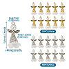  60Pcs 2 Colors Angel Frosted Acrylic Pendants FIND-TA0002-81-2