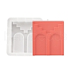 DIY Square with Rampart Pattern Candle Silicone Molds DIY-G113-09A-1