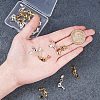 Rack Plating Brass Lobster Claw Clasps with Clip Ends KK-PH0035-34-WH-3
