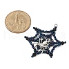 Halloween Theme Spider Web Glass Seed Beads Pendants PALLOY-MZ00779-02-2