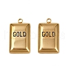 304 Stainless Steel Pendants STAS-L290-43G-1