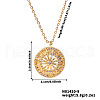 Elegant Wheel Shaped Brass Micro Pave Clear Cubic Zirconia Pendant Necklaces for Women GZ1520-1-4