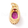 Real 18K Gold Plated Brass Inlaid Cubic Zirconia Charms ZIRC-L100-079G-03-3
