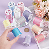 12 Rolls 12 Colors Polyester Sewing Thread OCOR-WH0087-04-3