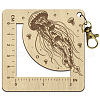 Wooden Square Frame Crochet Ruler DIY-WH0536-008-1