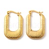 Vacuum Plating 304 Stainless Steel Rectangle Hoop Earrings for Women EJEW-F319-01G-1