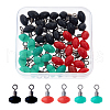 SUPERFINDINGS 60Pcs 3 Colors Plastic Fishing Swivels Cross-Line FIND-FH0010-10-1