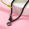 304 Stainless Steel Hexagon Pendant Box Chain Necklaces for Women NJEW-A045-25EB-2