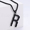 Stylish Stainless Steel Initial Pendant Necklaces SR1473-18-1