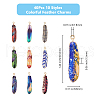 DICOSMETIC 40Pcs 10 Colors Alloy Pendants FIND-DC0005-51-2