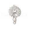Rack Plating Brass Micro Pave Clear Cubic Zirconia Fold Over Clasps KK-A222-14P-1