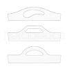DICOSMETIC 3Pcs 3 Styles Transparent Acrylic Router Templates DIY-DC0002-75-8