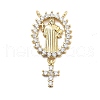 Brass Micro Pave Cubic Zirconia Pendants KK-Q006-53C-G-1