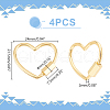 Unicraftale 4Pcs Brass Screw Carabiner Lock Charms KK-UN0001-98-3