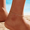 925 Sterling Silver Anklet AJEW-Z029-19G-4