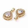 Brass Micro Pave Cubic Zirconia Pendants KK-E068-VC430-3