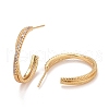 Clear Cubic Zirconia Stud Earrings EJEW-C022-19G-2