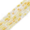 Gradient Color Electroplate Glass Bead Strands X-GLAA-E042-04D-1