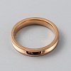 Titanium Steel Grooved Finger Ring Settings RJEW-WH0012-11E-2