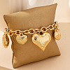 Heart with Rose Alloy Charm Bracelets FS-WGB88A7-01-4