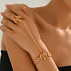 Vintage Brass Micro Pave Cubic Zirconia Ring Bracelets KI0952-4
