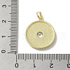 Brass Micro Pave Clear Cubic Zirconia Pendants KK-I708-02B-G-3
