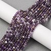 Faceted Natural Amethyst Beads Strands G-RM241221-N2-2