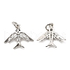 Rack Plating Brass Micro Pave Cubic Zirconia Pendants KK-F856-07P-1