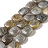 Natural Bamboo Leaf Agate Beads Strands G-NH0014-A01-01-2