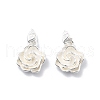 925 Sterling Silver Flower Charms STER-D302-08B-S-1
