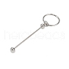 Iron Bar Beadable Keychain Clasps AJEW-R004-02P-2