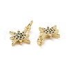 Brass Micro Pave Cubic Zirconia Charms KK-E068-VF167-3