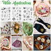 60 Patterns Non-woven Fabrics Water-soluble Embroidery Aid Drawing Sketch DIY-TAC0100-008-18