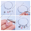 SUNNYCLUE 12Pcs 2 Colors Steel Adjustable Bangle Making AJEW-SC0002-97-6