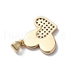 Brass Micro Pave Cubic Zirconia Pendants KK-E003-10G-3