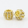 Brass Rhinestone European Beads RB-I066-M-2