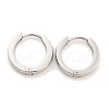 Tarnish Resistant Frosted 304 Stainless Steel Huggie Hoop Earrings for Women EJEW-C096-31B-P-2