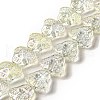 Transparent Electroplate Glass Beads Strands EGLA-F158-M-2