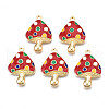 Autumn Theme Rack Plating Alloy Enamel Pendants ENAM-N055-056B-1