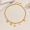 Ocean Elegant Stainless Steel Starfish Shell Shape Pendant Necklaces for Women WB2841-3