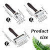 Olycraft 3Pcs 3 Style Wood with Iron Leather Glue Edges Laminating Roller TOOL-OC0001-78-2