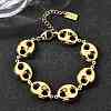 304 Stainless Steel Link Bracelets for Women BJEW-P354-05G-1