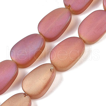 Electroplate Glass Beads Strands EGLA-C009-01B-FR06-1