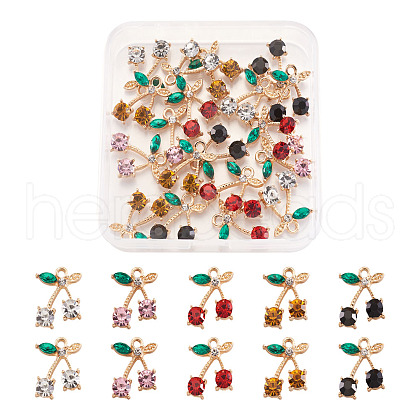 Alloy Rhinestone Pendants ALRI-TA0001-03G-1