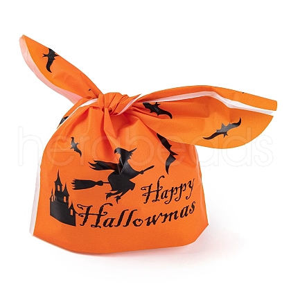 100Pcs Rabbit Shaped Halloween Candy Plastic Bags ABAG-U001-02A-1