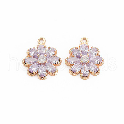 Brass Glass Pendants KK-S364-275E-1