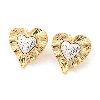 Brass Stud Earrings EJEW-M234-01G-1