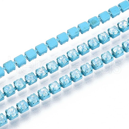 Iron Rhinestone Cup Chains CH-T006-05B-03-1