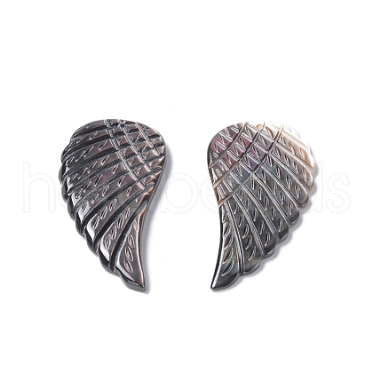 Natural Black Lip Shell Pendants SSHEL-L016-007A-1